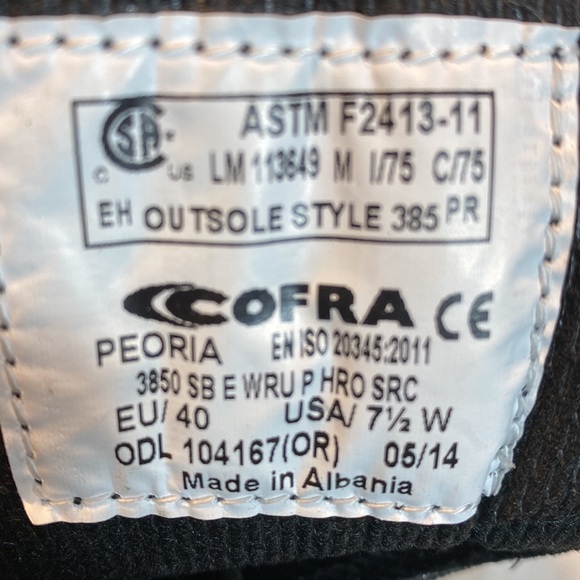 COFRA men’s Black shoes size 7.5 new - Picture 5 of 5